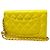 Chanel Pearl Crush Wallet on Chain em pele de cordeiro acolchoada Amarelo - vista 2