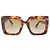 Gafas de sol cuadradas oversized Gucci efecto carey Castaño