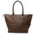 Borsa Tote Louis Vuitton Damier Ebene Saleya MM Marrone