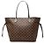 Borsa Tote Louis Vuitton Damier Ebene Neverfull MM Marrone
