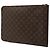 Mala de Negócios Portfolio Louis Vuitton Monogram Poche Documents Castanha - vista 2