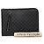 Black Louis Vuitton Damier Graphite Poche Documents Portfolio Clutch Bag - view 7
