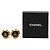 Brincos de pressão Chanel CC banhados a ouro e esmalte Dourado - vista 4