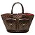 Borsa Tote Louis Vuitton Damier Ebene Manosque GM marrone