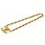 Collana con pendente Chanel CC placcata oro e strass D'oro