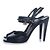 Chanel, back leather chain peep-toe slingback heels Black - view 2