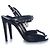 Chanel, back leather chain peep-toe slingback heels Black - view 4