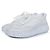 Chloé Chloe, sneakers platform nama in pelle con cuciture Bianco