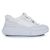 Chloé Chloe, sneakers platform nama in pelle con cuciture Bianco - vista 4