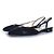 Chanel, sandali slingback in pelle nera Nero
