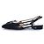 Chanel, sandali slingback in pelle nera Nero - vista 2