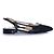 Chanel, sandali slingback in pelle nera Nero - vista 4