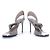 Alaïa Alaia, sandali infradito 90 in pelle specchiata Argento D'oro - vista 3