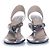 Alaïa Alaia, sandali infradito 90 in pelle specchiata Argento D'oro - vista 4