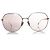 Fendi, gafas de sol espejadas oversized FF en rosa Dorado - vista 2