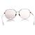 Fendi, gafas de sol espejadas oversized FF en rosa Dorado - vista 5