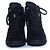 Louis Vuitton, sneakers wedge millenium in camoscio Nero - vista 5