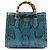 Gucci Bamboo 1947 Handtasche in Blauem Pythonleder