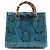 Gucci Bamboo 1947 Handtasche in Blauem Pythonleder - Ansicht 3