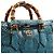 Gucci Bamboo 1947 Handtasche in Blauem Pythonleder - Ansicht 5