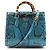 Gucci Bamboo 1947 Handtasche in Blauem Pythonleder - Ansicht 6