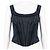 Ribbon Prada Top Corset Negro