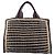 Prada Borsa Tote e borsa a mano Madras in pelle intrecciata beige e nera Multicolore - vista 3