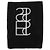 Autre Marque Toalla de baño de algodón monogramada Negro
