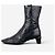 Botines de tacón kitten de punta cuadrada con hebilla deportiva Prada de los 2000 - vista 3