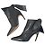 Christian Dior Black Leather Ties Heels Booties sz.39 Pre-Owned