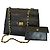 Chanel Trapeze Klappentasche aus schwarzem Steppleder