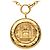 Collana con pendente a medaglione Rue Cambon Chanel placcata oro D'oro - vista 2