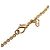Autre Marque Dior Gold Plated Halskette mit Strass-Logo-Anhänger Golden - Ansicht 4