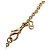 Autre Marque Dior Gold Plated Halskette mit Strass-Logo-Anhänger Golden - Ansicht 5
