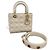 Borsa Christian Dior Lady Dior My ABCDior in pelle bianca Bianco