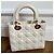 Borsa Christian Dior Lady Dior My ABCDior in pelle bianca Bianco - vista 3