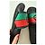 Sandali Slide Gucci Nero Rosso Verde - vista 4