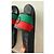 Sandali Slide Gucci Nero Rosso Verde - vista 5