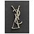 Spilla Yves Saint Laurent Cassandre effetto coccodrillo Silver hardware - vista 2