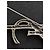 Spilla Yves Saint Laurent Cassandre effetto coccodrillo Silver hardware - vista 3