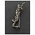 Spilla Yves Saint Laurent Cassandre effetto coccodrillo Silver hardware - vista 6