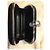 Clutch Alexander McQueen chiusura a teschio Nero - vista 4