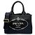 Prada Canapa Canvas Black Handtasche Schwarz