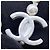Collana di perle finte Chanel Argento Bianco - vista 7