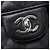 Borsa a tracolla con catena Chanel in vitello martellato nero - vista 12