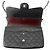Borsa a tracolla con catena Chanel in vitello martellato nero - vista 6