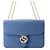 Borsa a tracolla con catena Gucci in nero e blu