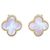 Van Cleef & Arpels Alhambra Ohrstecker Weiß Golden