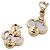 Van Cleef & Arpels Alhambra Ohrstecker Weiß Golden - Ansicht 3