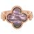 Anello reversibile Alhambra Van Cleef & Arpels Marrone D'oro - vista 2